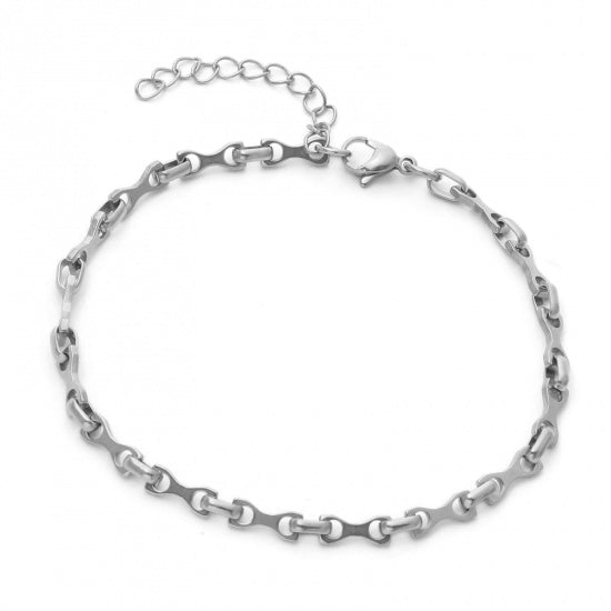 Chain Link Silver Stainless Steel Anklet