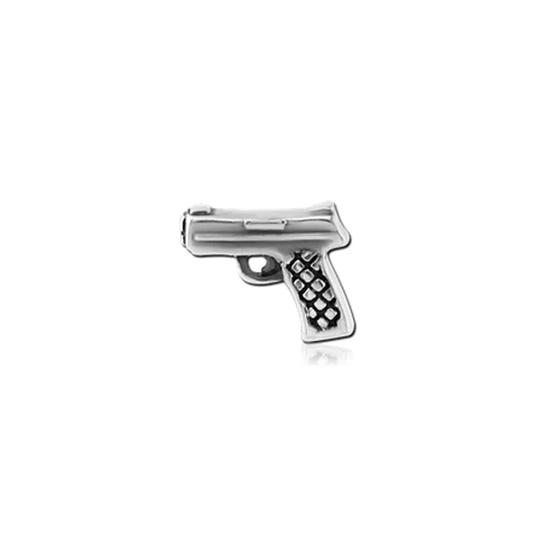 Handgun Silver Stainless Steel Externally Threaded Attachment