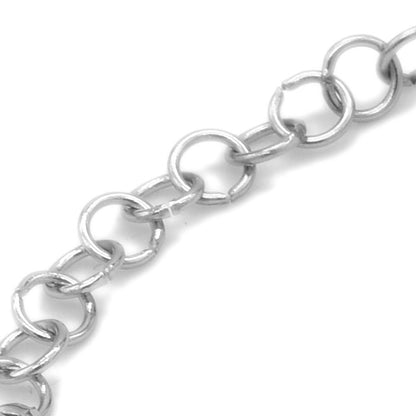 Rolo Chain Silver Stainless Steel Anklet