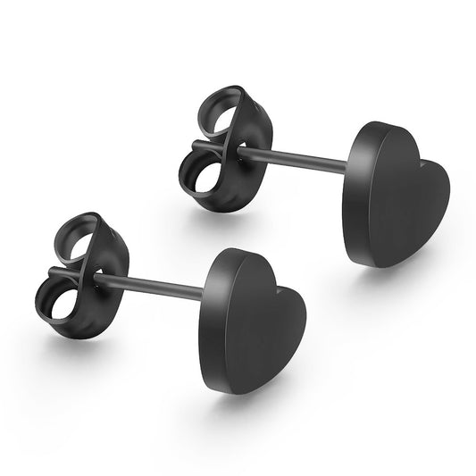 Heart Stainless Steel Stud Earrings