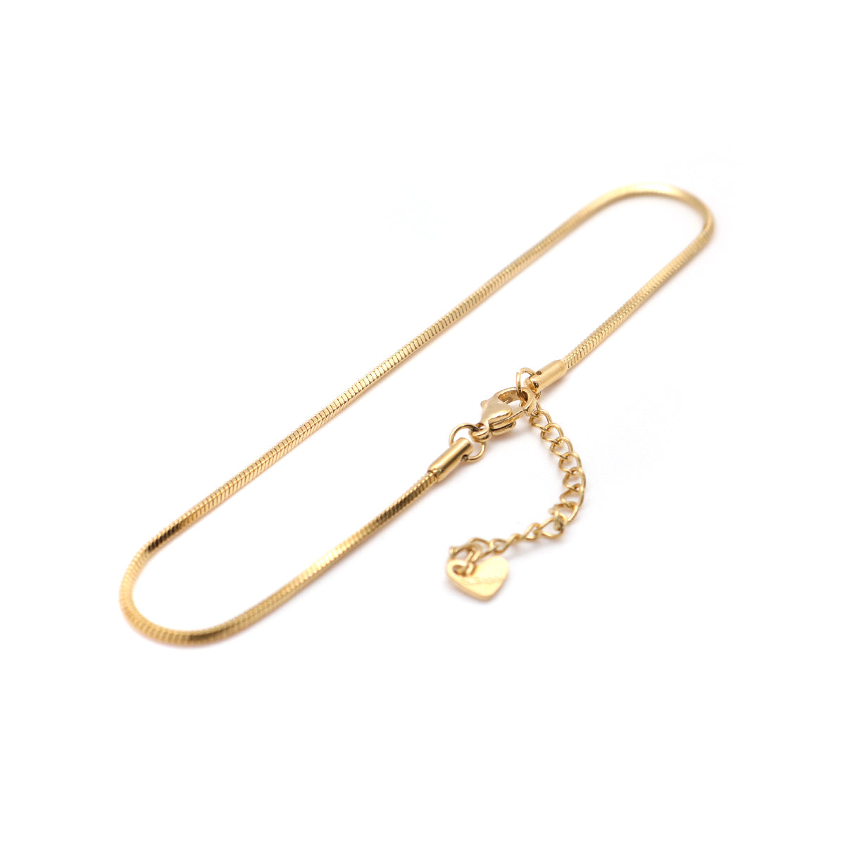 Snake Chain Golden Stainless Steel Anklet