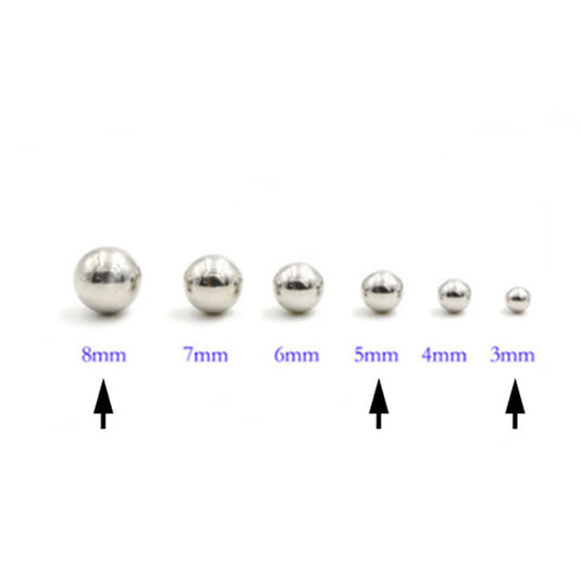 Round Ball Rose Gold Stainless Steel Stud Earrings 3|5|8mm
