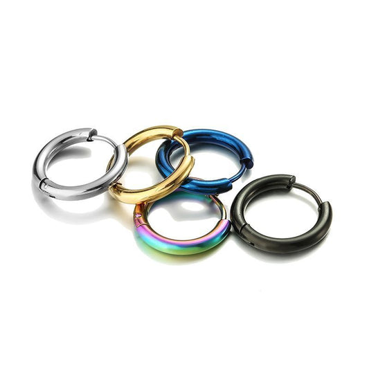 Round Stainless Steel Huggie Hoop Earrings 10|20mm