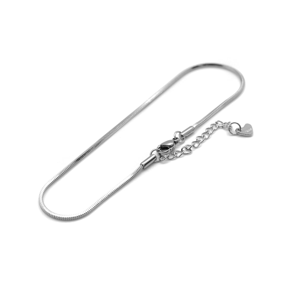 Snake Chain Silver Stainless Steel Anklet