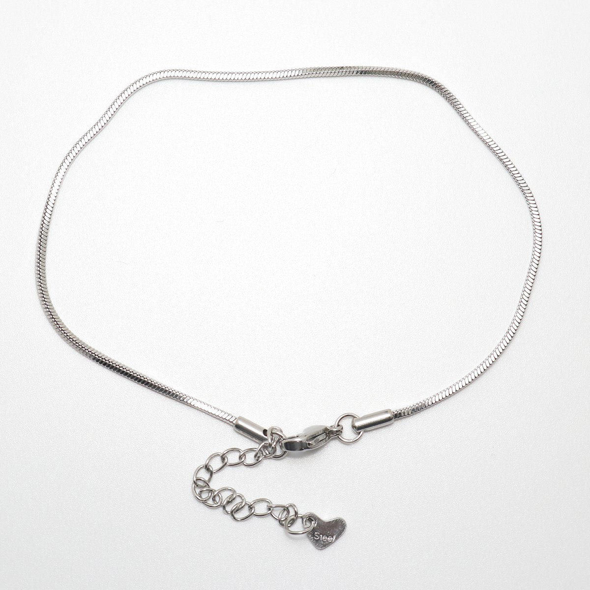 Snake Chain Silver Stainless Steel Anklet