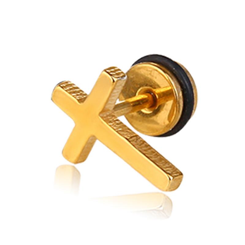 Cross Stainless Steel Stud Earrings