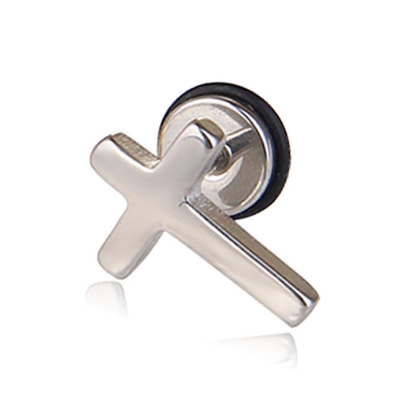 Cross Stainless Steel Stud Earrings