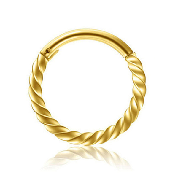 Twisted Rope Golden Stainless Steel Hinged Clicker