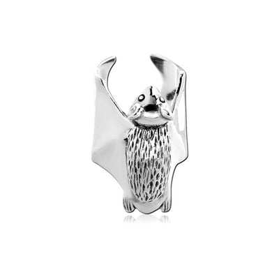 Bat Silver Stainless Steel Ear Cuff