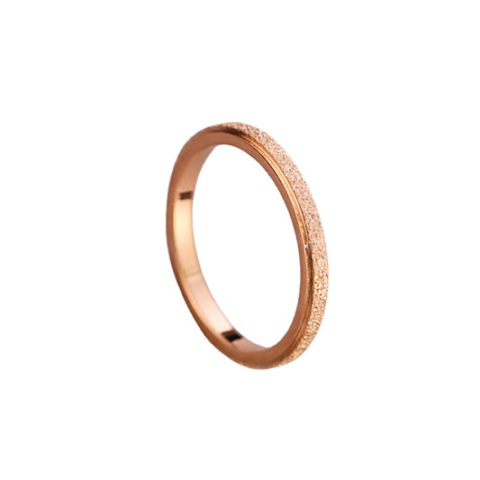 Frosted Rose Gold Titanium Steel Fitted Toe Ring US4|5|6