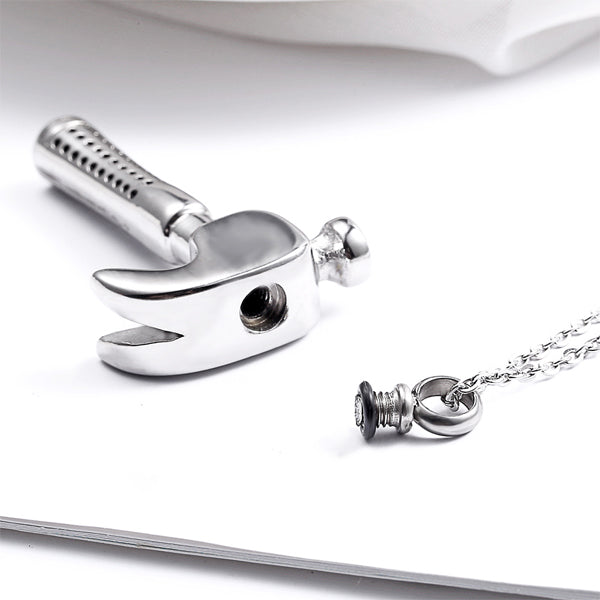 Stainless steel cremation on sale necklace