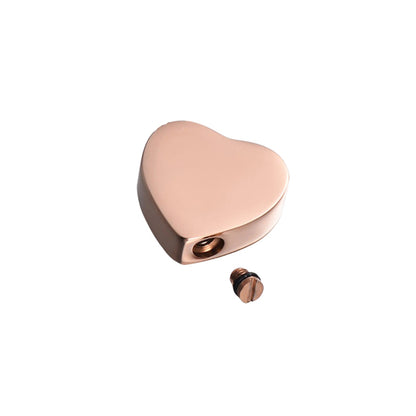 Heart Rose Gold Stainless Steel Cremation Ashes Necklace