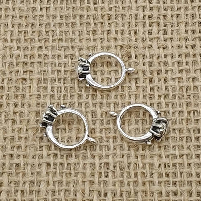 Ring Antique Silver Charms (10 Pack) | Pendants