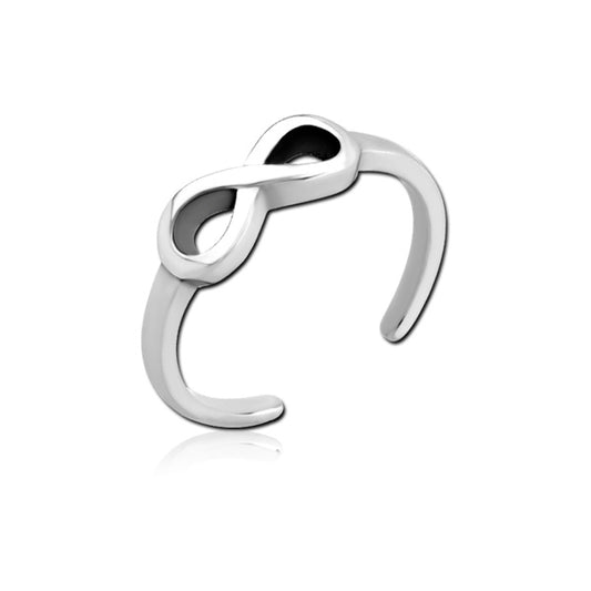 Infinity Silver Stainless Steel Toe Ring