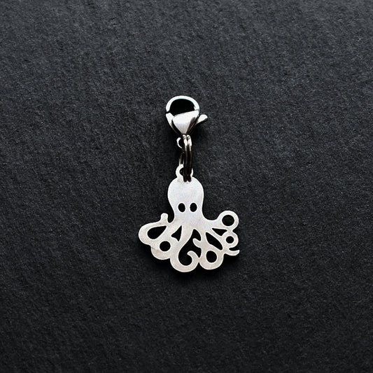 Octopus Silver Stainless Steel Clip-on Charm