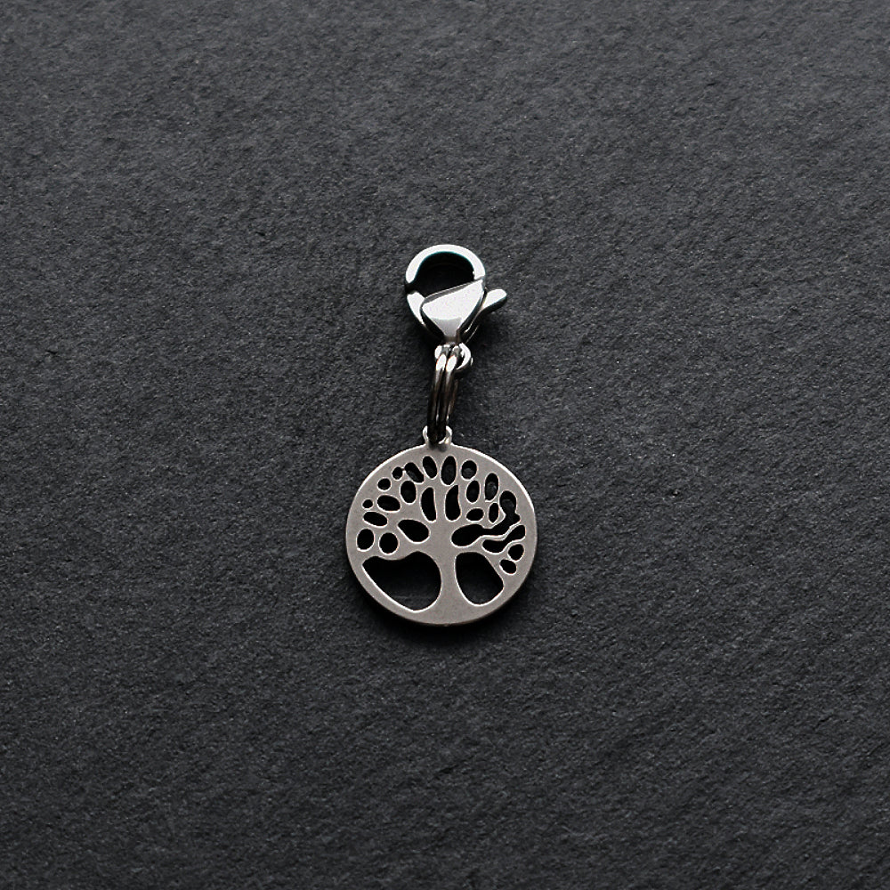 Tree Of Life Silver Stainless Steel Clip-on Charm