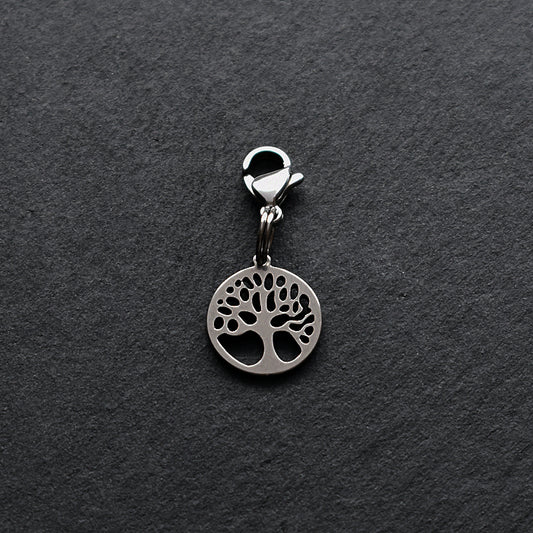 Tree Of Life Silver Stainless Steel Clip-on Charm