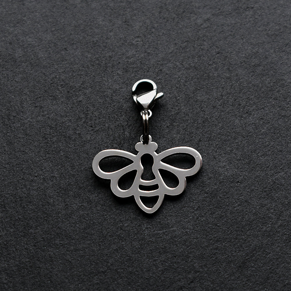 Wasp Silver Stainless Steel Clip-on Charm