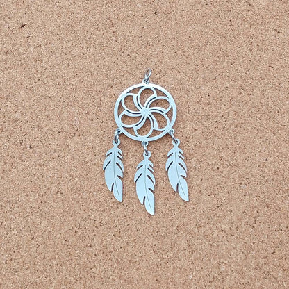 Dreamcatcher Stainless Steel Charms (2 Pack) | Silver Craft Supplies
