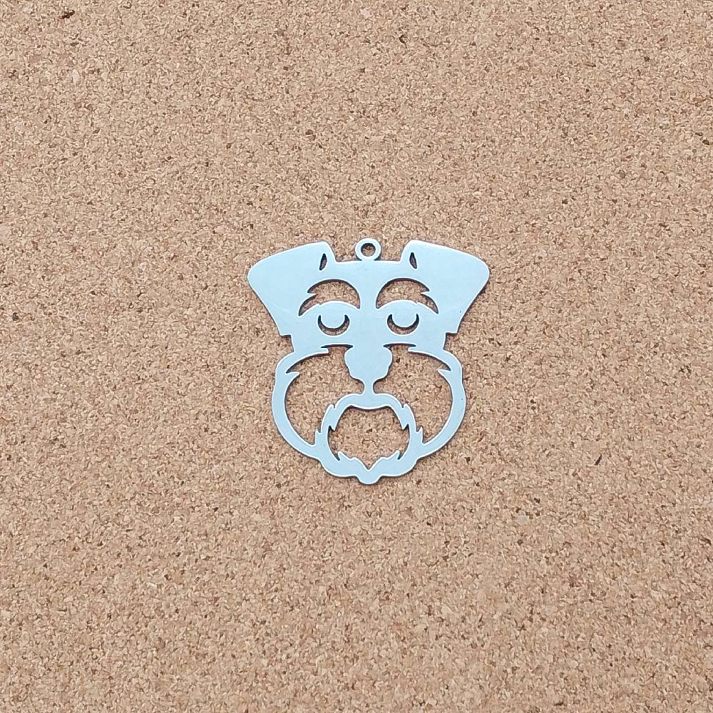 Schnauzer Stainless Steel Charms (2 Pack) | Silver Dog Pendants
