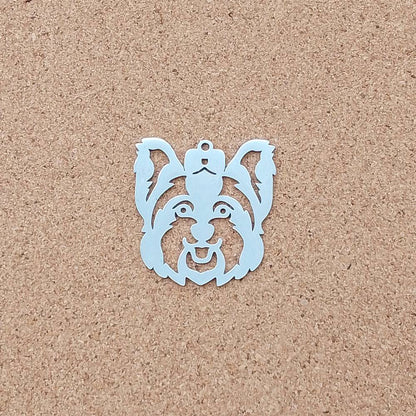 Yorkshire Terrier Stainless Steel Charms (2 Pack) | Silver Dog Pendants