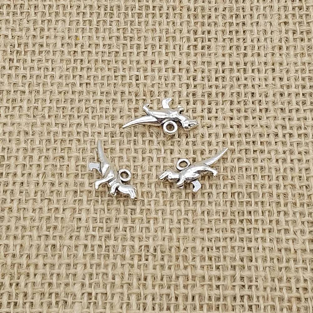 Tyrannosaurus Rex Antique Silver Charms (15 Pack) | Dinosaur Pendants