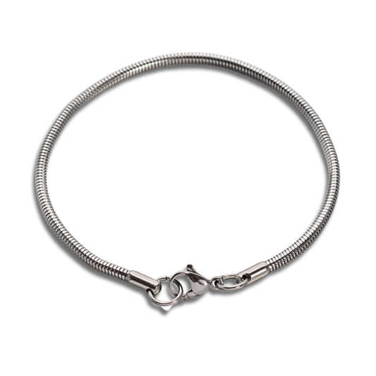 Snake Chain Silver Stainless Steel Bracelet