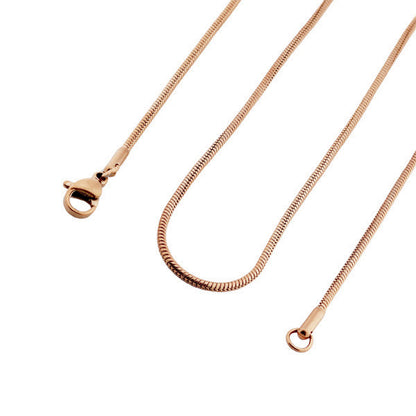 Snake Chain Rose Gold Stainless Steel Necklace 18|20|22|24"