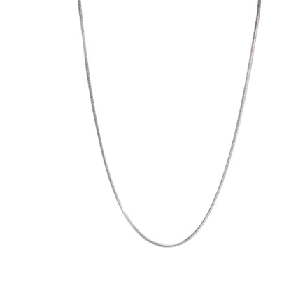 Snake Chain Silver Stainless Steel Necklace 18|20|22|24"