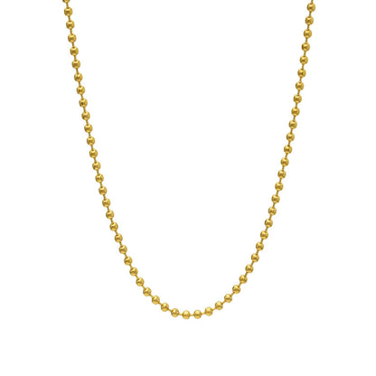 Ball Chain Golden Stainless Steel Necklace 14|16|18|20|22|24|26|28"