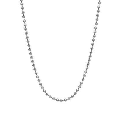 Ball Chain Silver Stainless Steel Necklace 14|16|18|20|22|24|26|28"