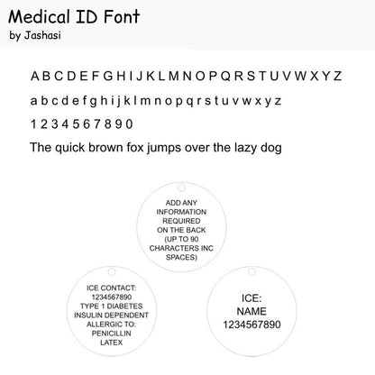 Medical ID Alert Caduceus Engraved Stainless Steel Pendant | Clip On Charm | Necklace