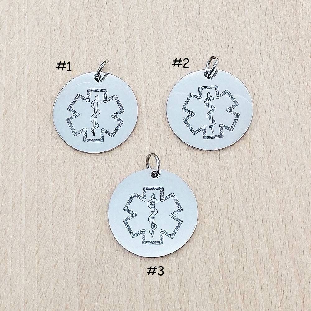 Medical ID Alert Star Of Life Stainless Steel Necklace