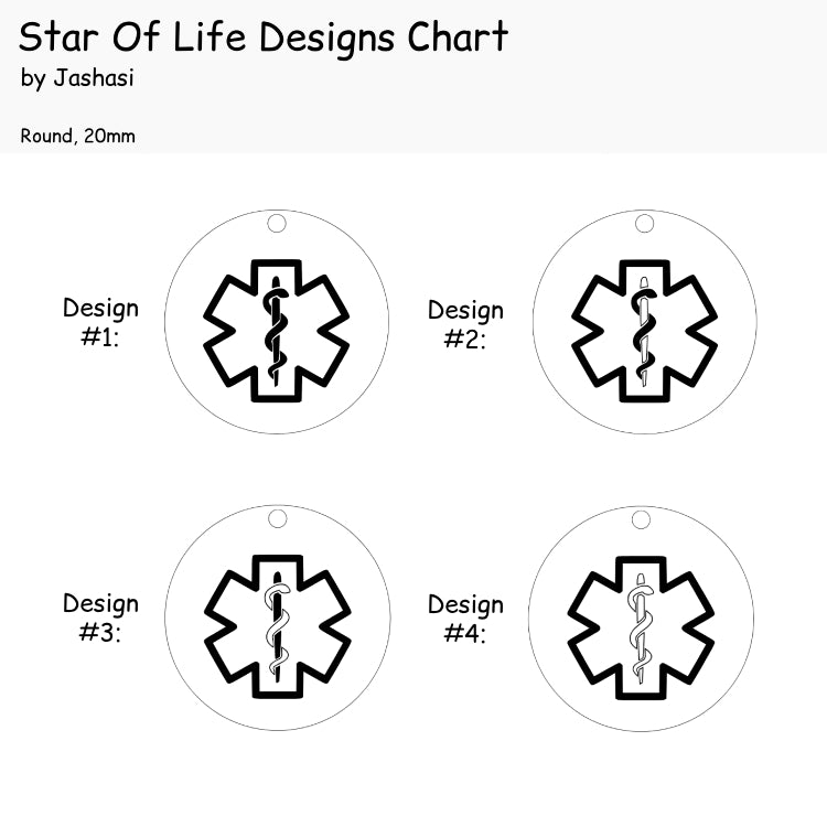 Personalised Medical ID Alert Star Of Life Stainless Steel Necklace