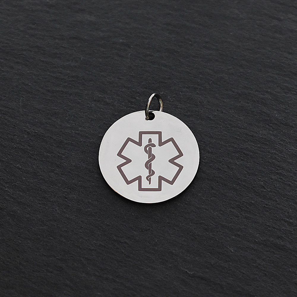 Medical ID Alert Star Of Life Stainless Steel Necklace