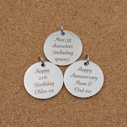 Highland Cow Engraved Stainless Steel Pendant | Clip On Charm | Necklace