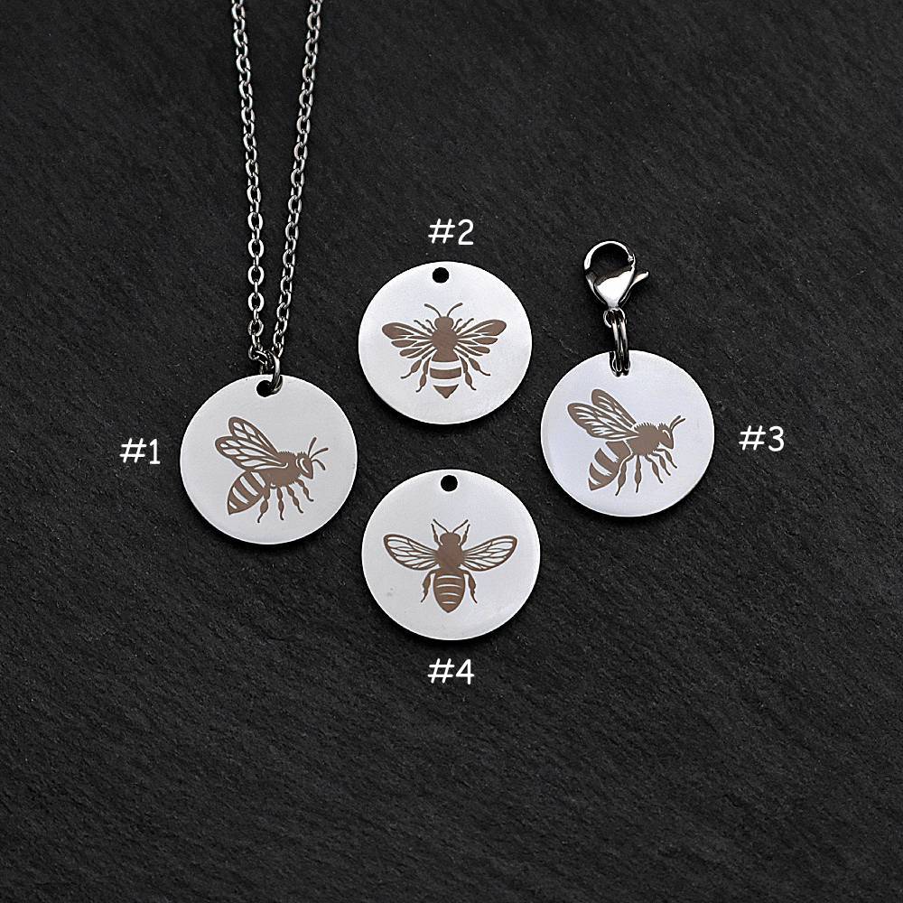 Bee Wasp Stainless Steel Necklace | Clip On Charm | Pendant