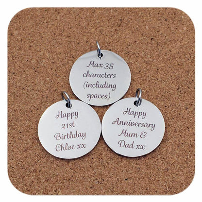Witch Engraved Stainless Steel Pendant | Clip On Charm | Necklace