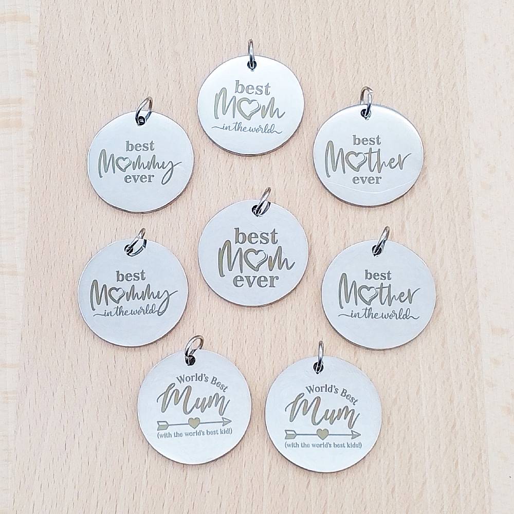 Mother Mum Silver Stainless Steel Pendant | Clip On Charm | Necklace