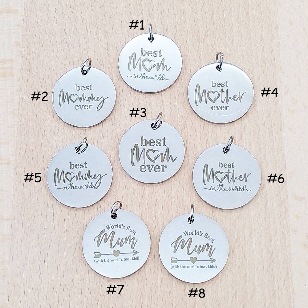 Mother Mum Silver Stainless Steel Pendant | Clip On Charm | Necklace