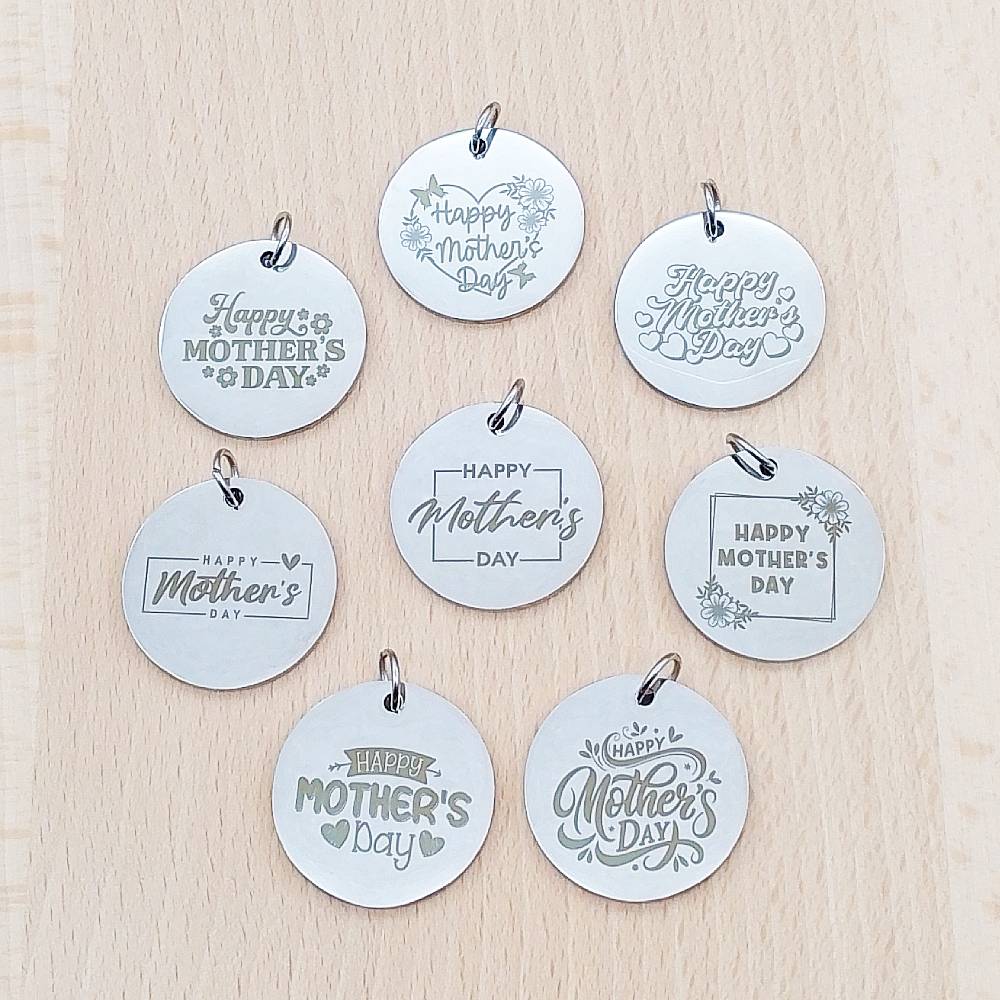 Mother's Day Silver Stainless Steel Pendant | Clip On Charm | Necklace