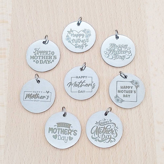 Mother's Day Silver Stainless Steel Pendant | Clip On Charm | Necklace