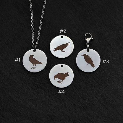 Raven Rook Stainless Steel Necklace | Clip On Charm | Pendant