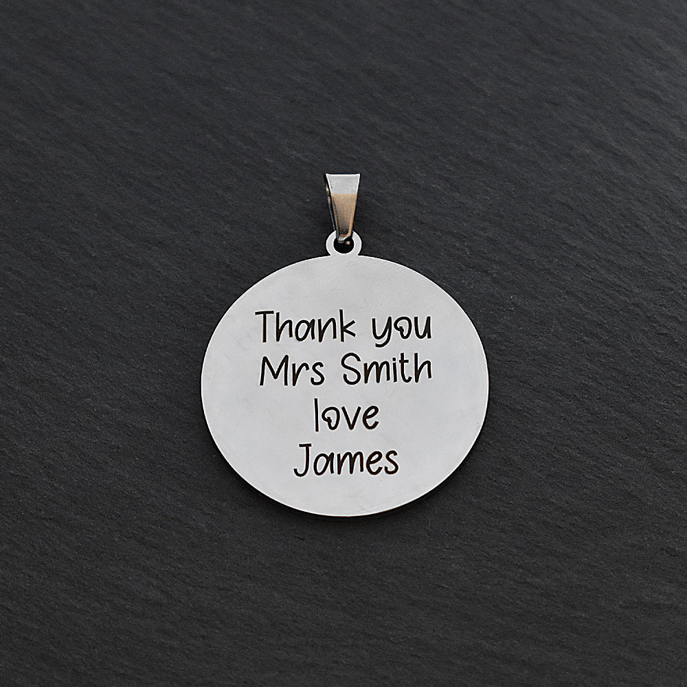 Best Teacher Ever Silver Stainless Steel Keyring