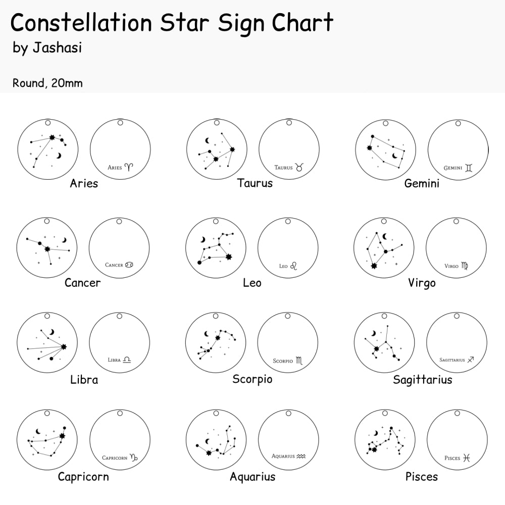 Personalised Constellation Star Sign Stainless Steel Necklace