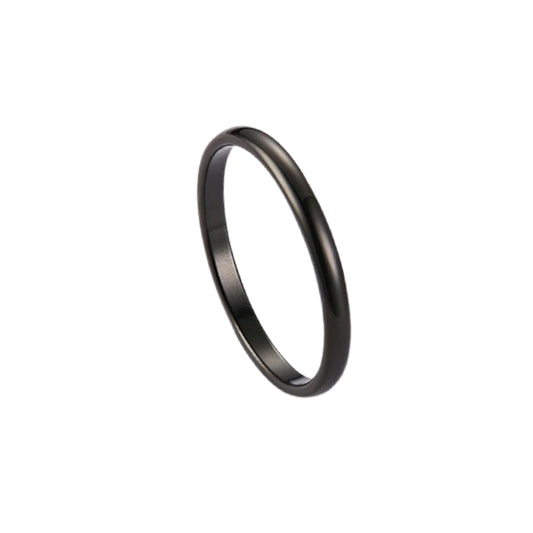 Plain Black Titanium Steel Fitted Toe Ring US3|4|5|6