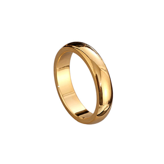 Plain Golden Titanium Steel Fitted Toe Ring US4|5|6