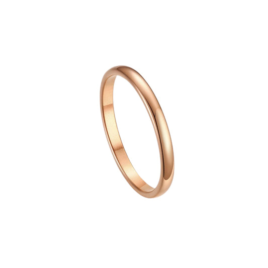 Plain Rose Gold Titanium Steel Fitted Toe Ring US3|4|5|6