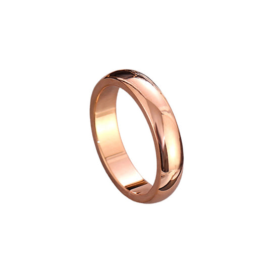 Plain Rose Gold Titanium Steel Fitted Toe Ring US4|5|6