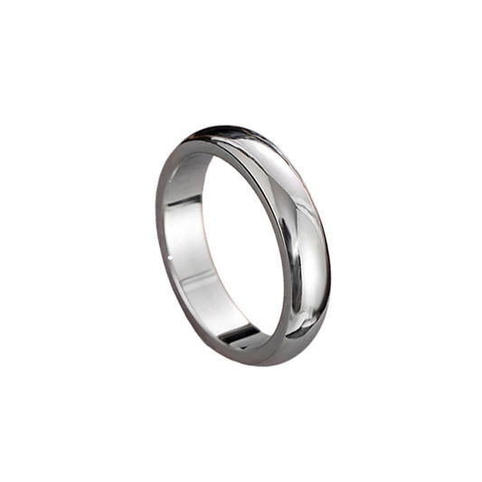 Plain Silver Titanium Steel Fitted Toe Ring US4|5|6